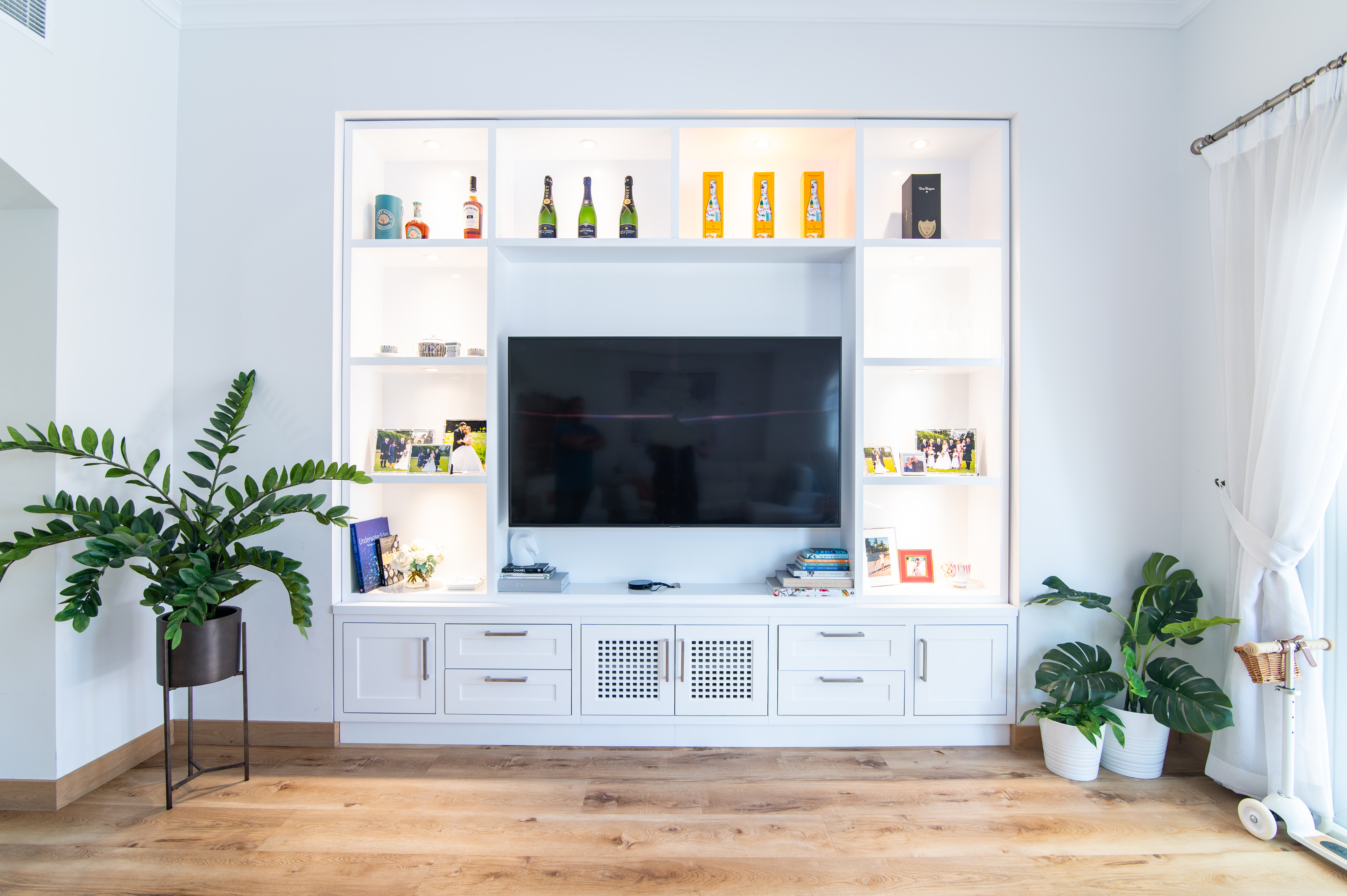 Finished apartment living room