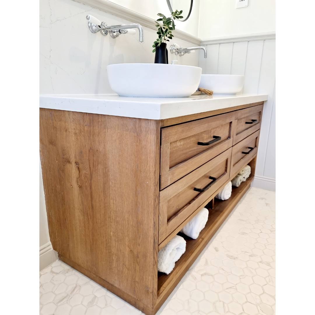 Custom bathroom vanity Abu Dhabi, built in 14 days