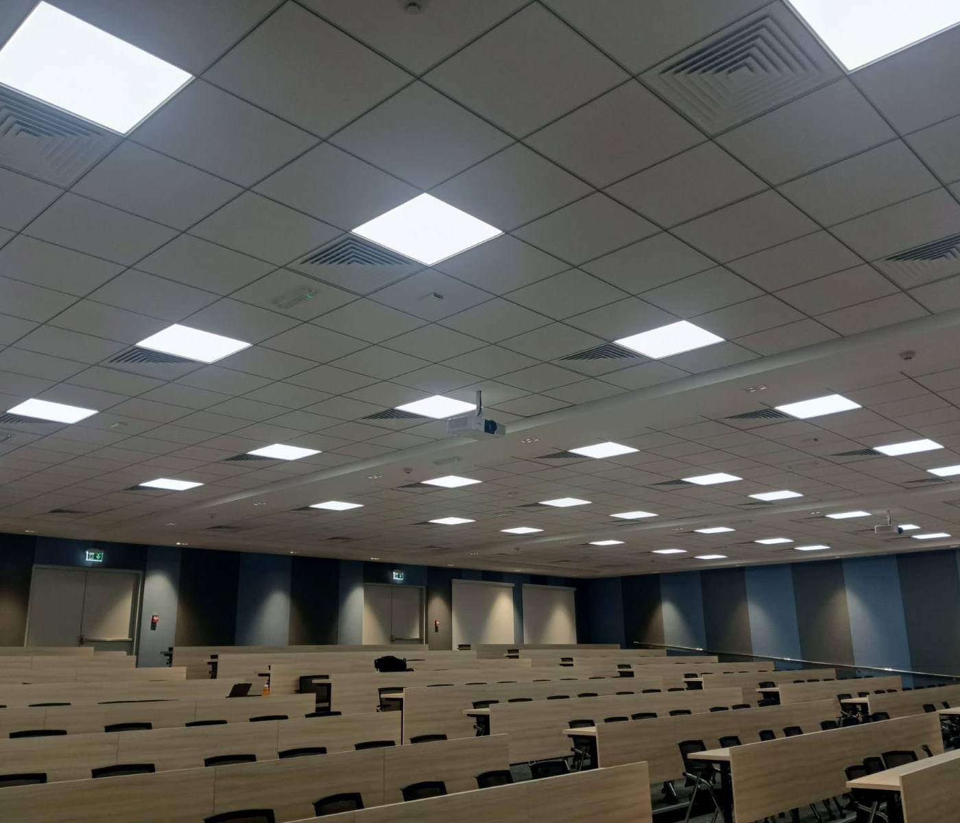 Lecture hall fit-out — commercial fit-out by Noor Al Sundus Contracting, Dubai