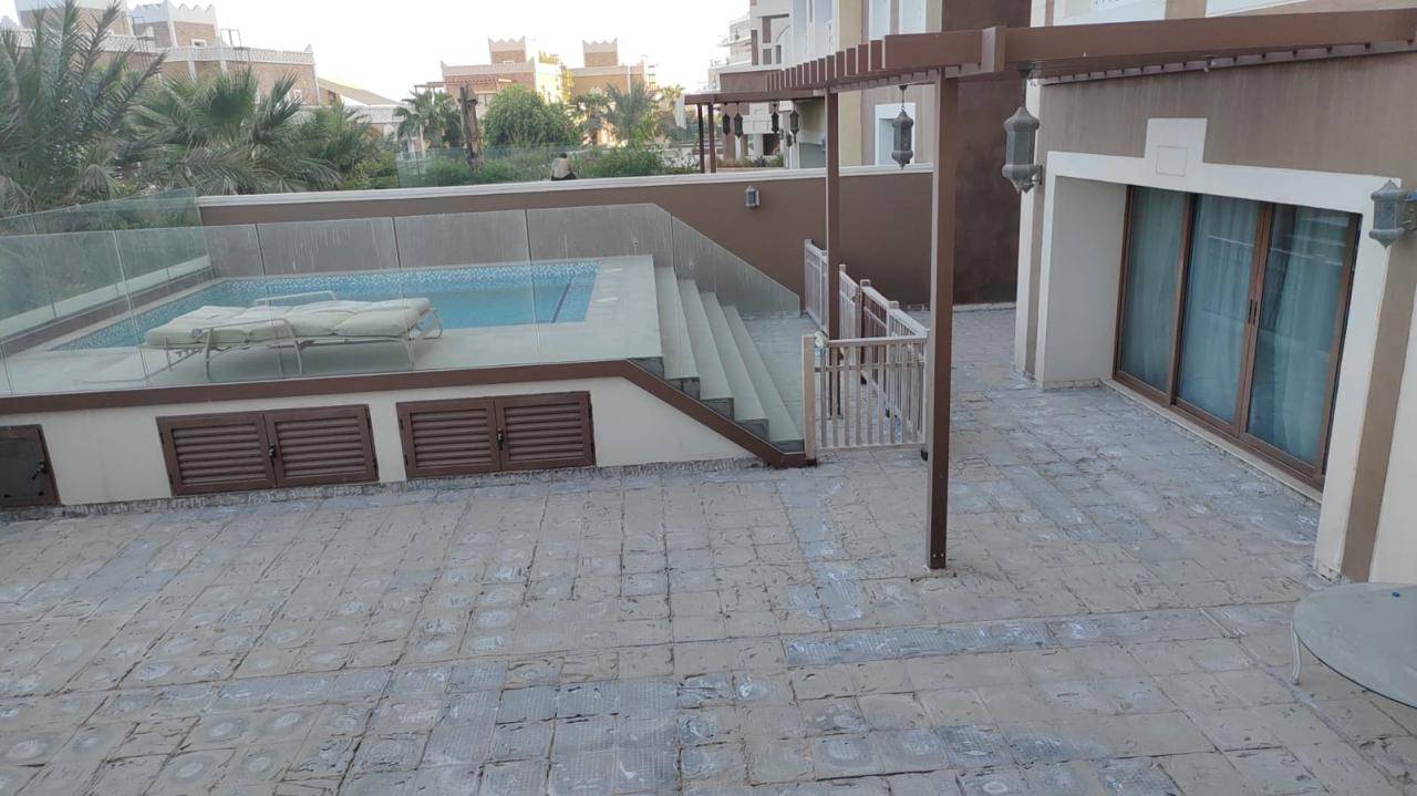 Rooftop terrace under construction — before